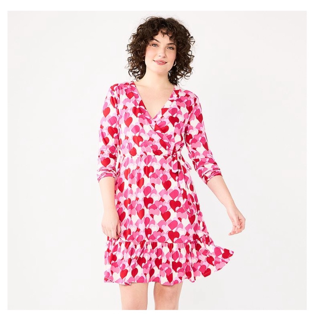 Draper James RSVP Heart Flutter Wrap Dress-NWT